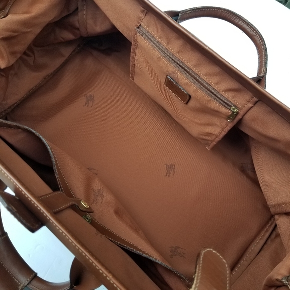 Rare Vintage Burberry Haymarket Gentleman Doctor style boston Travel Duffle bag - Picture 14 of 16